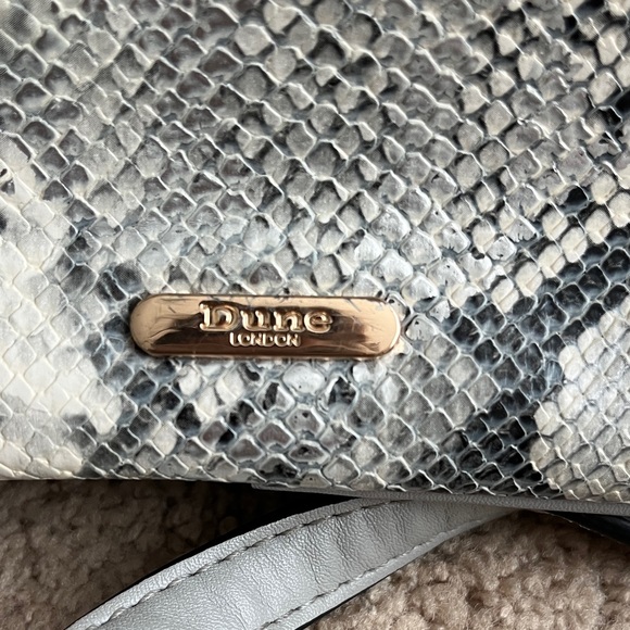 Dune London Gray and Snake Print Crossbody Bag - Picture 2 of 4